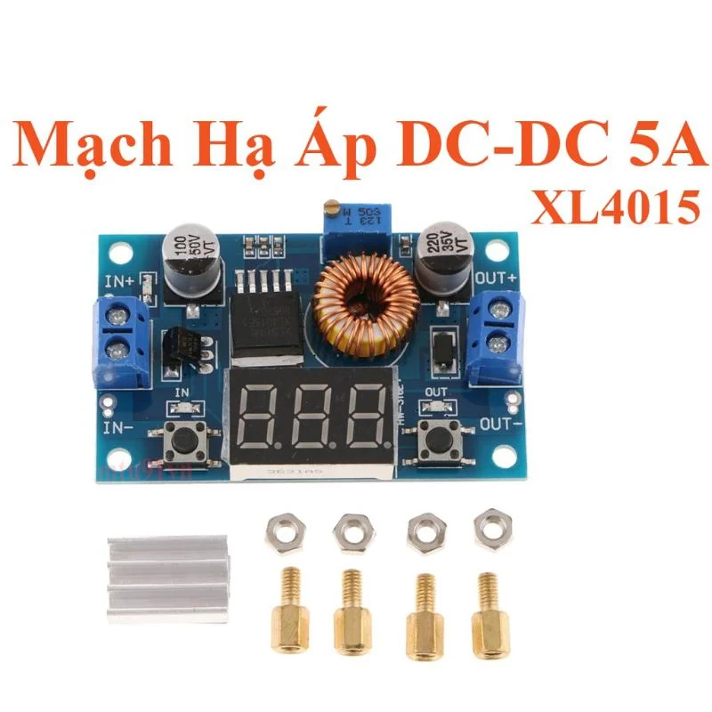 Mạch Hạ Áp, Giảm Áp DC-DC 5A XL4015 | XL4015E có Led hiển thị điện áp