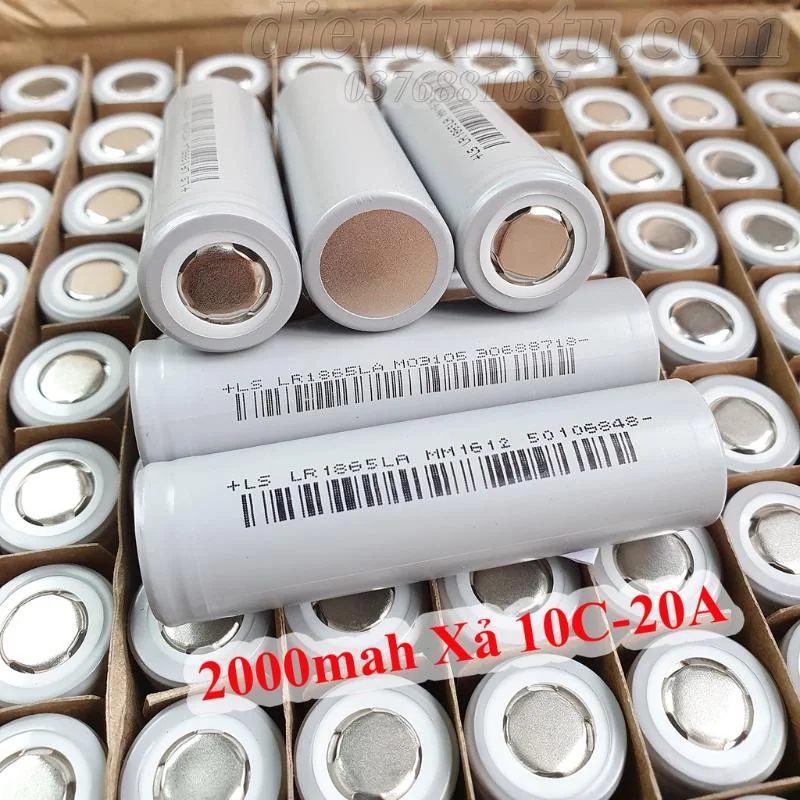 Cell Pin 18650 Lishen xám dung lượng 2000mah - 2500mah Xả 5C 10A - 10C 20A - Hàng mới 100%
