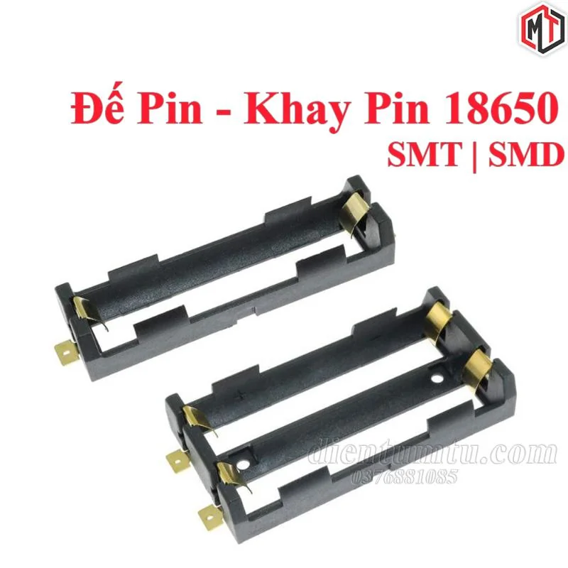 Đế Pin - Khay gắn pin 18650 SMT SMD  1 cell - 2 cell -3 cell - 4 cell mạ vàng